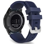 MoKo Strap Compatible with Samsung Galaxy Watch 3 45mm/Gear S3 Frontier/Classic/Galaxy Watch 46mm/Huawei Watch GT2 Pro/GT/GT2 46mm/Ticwatch Pro 3, 22mm Silicone Replacement Watch Band, Midnight Blue