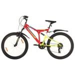 vidaXL Mountainbike 21 växlar 26-tums däck 49 cm röd 3067228