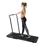 WalkSlim 570 Foldable Motorised Home Treadmill - Office Desk Walking Treadmill - LED Touchscreen, Calorie Counter, Remote Control, Foldable & Compact Black