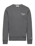 Ckj Stack Logo Sweatshirt Tops Sweat-shirts & Hoodies Sweat-shirts Grey Calvin Klein