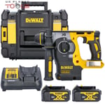DeWalt DCH273 18V XR Cordless Brushless SDS Plus Rotary Hammer Drill With 2 x...