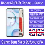 Huawei Honor 50 NTH-AN00 NTH-NX9 OLED LCD Screen Display Touch Digitizer + Frame