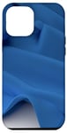 Coque pour iPhone 13 Pro Max Couleur bleue et blanc avec fond de vagues