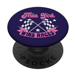 Woman Racer This Girl Wins Races Citation Autocross Car Race PopSockets PopGrip Interchangeable