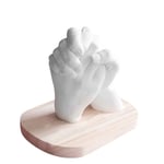 KAIYAN Holding Hands Casting, Cloning Powder Model Sculpture Gypsum Powder 3D DIY Couple Family Baby Foot Casting Moulds with Moulding Plaster Powder and Metallic Gold Paint, Great Wedding Valentines