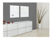 Sigel artverum - Whiteboard-tavla - väggmonterbar - 480 x 480 mm - tempererat glas - magnetisk - vit