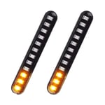 2 st Bil Flytande Bakbromsljus 12 Lysdioder Blinkersremsa 3528 SMD Registreringsskylt Ljus Blinkers Stopp Blinkande