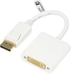 DELTACO DisplayPort till DVI-D singlelink adapter, Full HD i 60Hz,