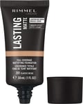 Rimmel Lasting Matte Full Coverage Light-Weight Foundation 30Ml, 201 Classic Bei