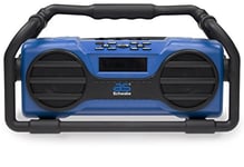 as - Schwabe Radio de chantier FM550, Bluetooth Entrée USB Carte SD, 1 pièce, bleu, 90750