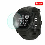 3 x For Garmin Instinct Smart Watch Tempered Glass Screen Protector