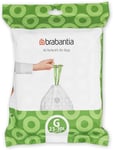 Brabantia PerfectFit Bin Liners (Size G/23-30 Litre) Thick Plastic Trash 40 Bags