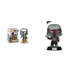 Funko POP! Star Wars: The Mandalorian - Mando Flying With Jet Pack & Adults - TV Fans & POP! Star Wars: Mandalorian - Boba Fett - The Mandalorian - Collectable Vinyl Figure For Display
