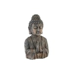 Dekorativ figur Glasfiber Grå Buddha Sten Glas (28 x 20 x 50 cm)