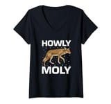 Womens Howly Moly Design for Coyote Hunting and Predator Hunter V-Neck T-Shirt