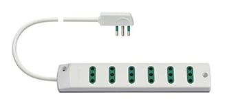 Electraline 32040 Bloc 3 Prises avec Interrupteur/fiche Plate 1,5 m Blanc &  531192 Adapteur Fiche Multiprise Biplite avec Interrupteur 2 Prise 16A