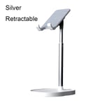 Mobile Phone Holder Stand Adjustable Silver Retractable