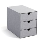 Skrivbordsförvaring - Tre lådor, Färg Ljusgrå C62