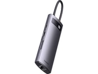 Hub 8W1 Baseus Starjoy Metal Glam Series, Usb-C Do Hdmi + 3 X Usb 3.0 + Usb-C Pd + Rj45 + Sd/Tf