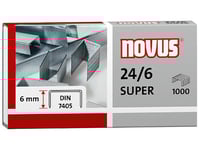 Novus 040-0026, Häftklammersats, 6 Mm, Fixering, 1000 Klammer, Stål, Rostfritt Stål