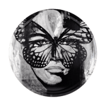 Carolina Gynning Golden Butterfly bricka o46 cm Black-white