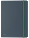 Cosy Mobile 3-klap mappe med lomme, A4, fløjlsgrå
