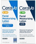 CeraVe Day & Night Face Lotion Skin Care Set | Contains 89 ml (Pack of 2) 