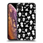 Head Case Designs Officially Licensed BT21 Line Friends Black & White Basic Patterns Soft Gel Case Compatible With Apple iPhone XR
