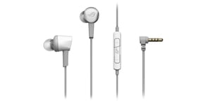 ASUS ROG Cetra II Core Moonlight White - Ecouteurs intra-auriculaire, haut-parleurs en silicone liquide, câble 90°, Hi-Res Audio et compatible PC, Mac, PS4, PS5, Xbox One, Switch et Appareils mobiles