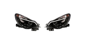 Set strålkastare lamplig for inkl DRL 39LightBar39 Opel Corsa D 20112014 Svart