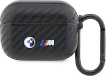 Apple Airpods Pro Bmw Carbon Double Metal Logo (Bmapwmpuca2) Hörlursfodral Svart