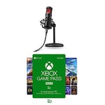 Trust Gaming GXT 256 Exxo Micro USB Streaming pour PC et PS4 - Noir + Xbox Game Pass pour PC 3 Mois