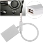 ADAPTATEUR 3.5mm Male AUX Audio Plug Jack To USB 2.0 Female Converter Cable Cord Car MP3
