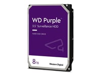 WD Purple WD85PURZ - Disque dur - 8 To - interne - 3.5" - SATA 6Gb/s - 5640 tours/min - mémoire tampon : 256 Mo