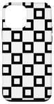 Coque pour iPhone 12 mini Black-White Geometric Chess Squares Checkerboard Pattern