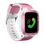 Kids Smart Watches Childrens Smartwatch GPS Tracker Phone Call Digital Wrist Watch Sport Smart Watch, Touch Screen Cellphone CameraAnti-lost SOS Bracelet Learning Toy for Boys Girls Gift (Pink&White)