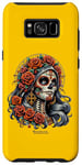 Coque pour Galaxy S8+ Candy Skull Make-up Girl Día de los muertos Candy Skull