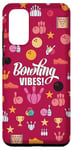 Galaxy S20 Bowling Vibes Strike Pins and Ball Pattern Girls or Women Case