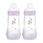 MAM Easy Active Baby Bottle | Easy to hold | Fast Flow Teat | 2+ Months | Lilac