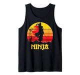 Ninja Vintage Shadow Warrior With Ninja Sword Sunset Ninjas Tank Top