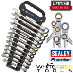 Sealey Combination Ratchet Spanner Set 12pc Metric Platinum Series Premier