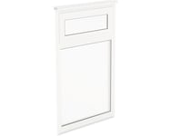 Fönster fast HALLE Primolux standard med ventilationslucka vit hörn 970x1190mm