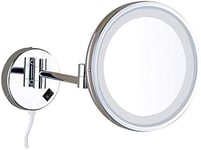 HGXC Miroir de Maquillage de beauté Mural à LED Miroir de Rasage Pliant Salle de Bains 360 & deg; Loupe Miroir rotative HD