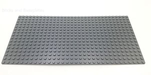 Bricks and Baseplates LEGO® BASEPLATE GREY 16x32 STUDS (PINS) - Actual dimensions (12.8cm x 25.6cm x 0.3cm) FREE TRACKED UK POSTAGE - Taken from Sets - Supplied in Clear Sealed Packaging