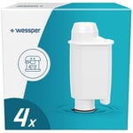 Wessper Aquaintense+ Lot de 4 filtres à eau pour machines à expresso Saeco CA6702/00, Brita Intenza+, Philips
