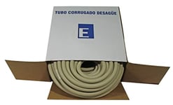 Salvador Escoda Rouleau de tuyau d'évacuation flexible avec boîte de 50 m x 16 à 18 mm de diamètre Ivoire