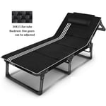 Reclining Patio Chairs Adjustable Recliner Relaxing Sofa Chair, Zero Gravity Locking Lounge Chair, Backrest Can Adjust Five Gears, with Headrest, for Outdoor Beach Patio Pool