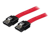 StarTech.com Câble SATA avec verrouillage de 61 cm (LSATA24) - Câble SATA - Serial ATA 150/300/600 - SATA (R) pour SATA (R) - 61 cm - verrouillé - rouge - pour P/N: 10P6G-PCIE-SATA-CARD...