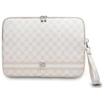 DKNY Datorfodral 14" Checkered Pattern Printed Stripes - Rosa