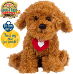 Waffle The Wonder Dog Soft Toy with Sound Effects, Super-Soft & Cuddly for Hugs